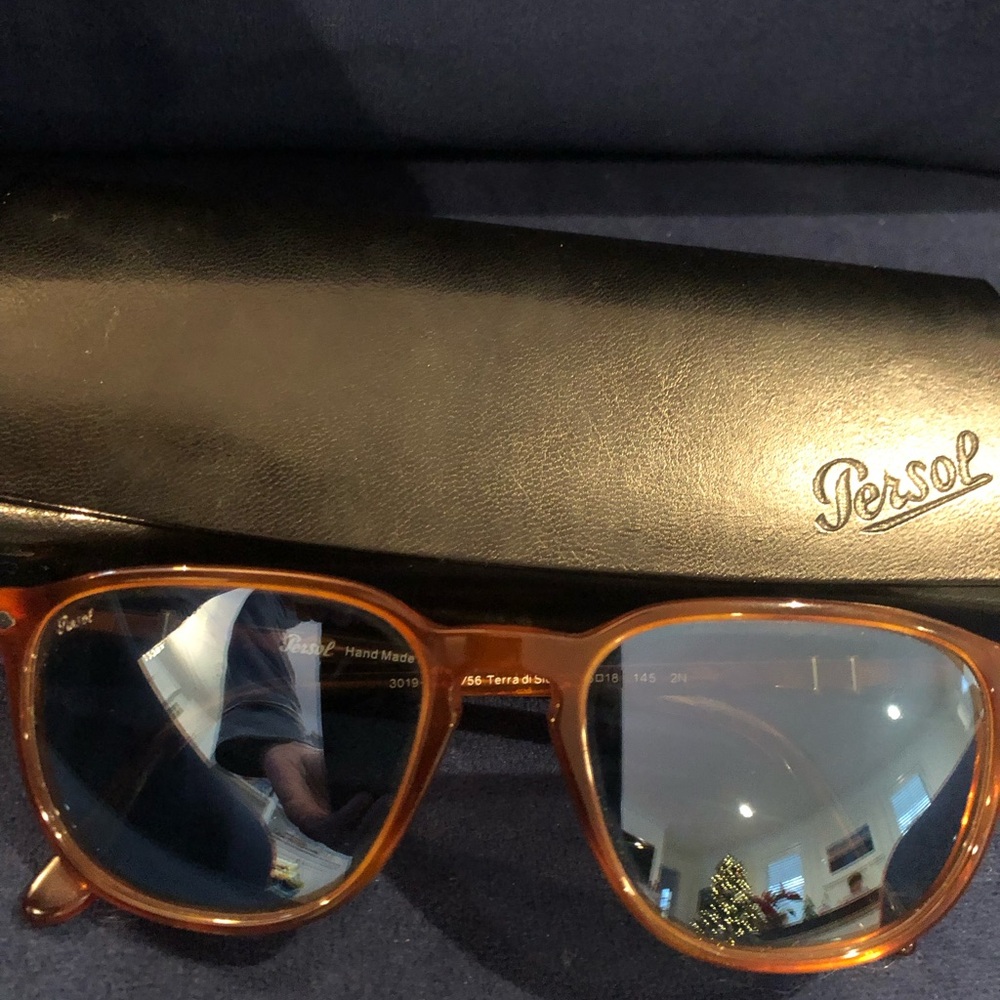 Persol Tortoise Sunglasses with Black Case